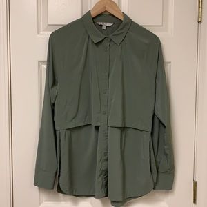 ATHLETA Medium, breathable dressy active top.